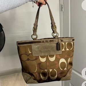 Coach Signature C Lilia Metallic Tote
Handbag 10445